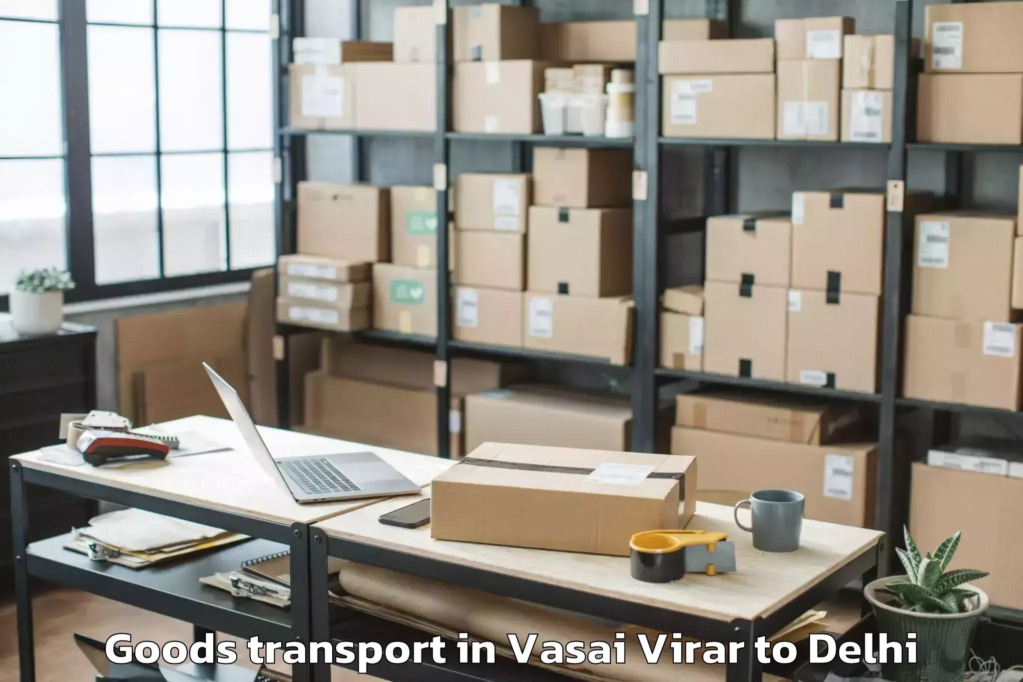 Trusted Vasai Virar to D Mall Pitampura Goods Transport